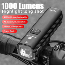 Load image into Gallery viewer, Bicycle Light Front USB Charging Bike Headlight Night Glare Flashlight Road Cycling Bicycle Front Headlight And Back Taillight LED Bike Headlight 5 Modes For Men Women Road Mountain Night Riding 4800mAh
