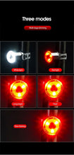 Load image into Gallery viewer, Bicycle Light Taillight Aluminum Alloy Helmet Night Riding Warning Mountain Bike LED Headlight Rear Light Bicycle Ultra Bright LED Warning Bicycle Flashlight USB Rechargeable Auto On/Off Sensor
