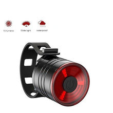Load image into Gallery viewer, Bicycle Light Taillight Aluminum Alloy Helmet Night Riding Warning Mountain Bike LED Headlight Rear Light Bicycle Ultra Bright LED Warning Bicycle Flashlight USB Rechargeable Auto On/Off Sensor
