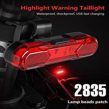 Load image into Gallery viewer, Bicycle Lights Waterproof Riding Rear Light Usb Rechargeable Mountain Bike Headlight Cycling Light Tail-Lamp Bright Bicycle Rear Cycling Safety Flashlight
