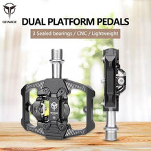 将图片加载到图库查看器，Bicycle Lock Pedal 2 In 1 With Free Cleat For Road Bikes Aluminum Anti-slip Sealed Bearing Lock Accessories Bike Clip In Pedals Cleats Included Suitable For Spin Bike Exercise Bike Indoor Bike
