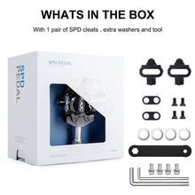将图片加载到图库查看器，Bicycle Lock Pedal 2 In 1 With Free Cleat For Road Bikes Aluminum Anti-slip Sealed Bearing Lock Accessories Bike Clip In Pedals Cleats Included Suitable For Spin Bike Exercise Bike Indoor Bike
