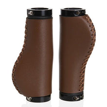 Load image into Gallery viewer, Bicycle Locking Grip Wear-Resistant Leather Non-Slip Grip Cover Mountain Bike Handlebar Lock-on Bike Handlebar Grips Locking Non-Slip-PU Bicycle Handle Grip Widen Holding Surface For Cycling Mountain And Bicycles Accessories
