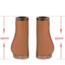 Load image into Gallery viewer, Bicycle Locking Grip Wear-Resistant Leather Non-Slip Grip Cover Mountain Bike Handlebar Lock-on Bike Handlebar Grips Locking Non-Slip-PU Bicycle Handle Grip Widen Holding Surface For Cycling Mountain And Bicycles Accessories
