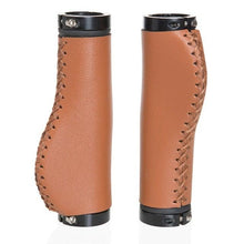 Load image into Gallery viewer, Bicycle Locking Grip Wear-Resistant Leather Non-Slip Grip Cover Mountain Bike Handlebar Lock-on Bike Handlebar Grips Locking Non-Slip-PU Bicycle Handle Grip Widen Holding Surface For Cycling Mountain And Bicycles Accessories
