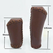 Load image into Gallery viewer, Bicycle Locking Grip Wear-Resistant Leather Non-Slip Grip Cover Mountain Bike Handlebar Lock-on Bike Handlebar Grips Locking Non-Slip-PU Bicycle Handle Grip Widen Holding Surface For Cycling Mountain And Bicycles Accessories
