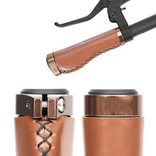 Load image into Gallery viewer, Bicycle Locking Grip Wear-Resistant Leather Non-Slip Grip Cover Mountain Bike Handlebar Lock-on Bike Handlebar Grips Locking Non-Slip-PU Bicycle Handle Grip Widen Holding Surface For Cycling Mountain And Bicycles Accessories
