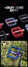 将图片加载到图库查看器，Bicycle pedals Ultralight Aluminum Alloy Colorful Hollow Anti-Skid Bearing Mountain Bike Foot pedal Pedals Aluminum Road Bike Pedals Sealed Bearing Bicycle Lightweight Platform Flat Pedals For Road Bikes
