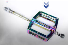将图片加载到图库查看器，Bicycle pedals Ultralight Aluminum Alloy Colorful Hollow Anti-Skid Bearing Mountain Bike Foot pedal Pedals Aluminum Road Bike Pedals Sealed Bearing Bicycle Lightweight Platform Flat Pedals For Road Bikes
