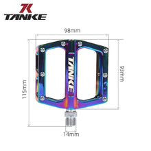 将图片加载到图库查看器，Bicycle pedals Ultralight Aluminum Alloy Colorful Hollow Anti-Skid Bearing Mountain Bike Foot pedal Pedals Aluminum Road Bike Pedals Sealed Bearing Bicycle Lightweight Platform Flat Pedals For Road Bikes
