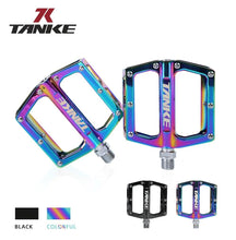 将图片加载到图库查看器，Bicycle pedals Ultralight Aluminum Alloy Colorful Hollow Anti-Skid Bearing Mountain Bike Foot pedal Pedals Aluminum Road Bike Pedals Sealed Bearing Bicycle Lightweight Platform Flat Pedals For Road Bikes
