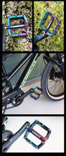 将图片加载到图库查看器，Bicycle pedals Ultralight Aluminum Alloy Colorful Hollow Anti-Skid Bearing Mountain Bike Foot pedal Pedals Aluminum Road Bike Pedals Sealed Bearing Bicycle Lightweight Platform Flat Pedals For Road Bikes
