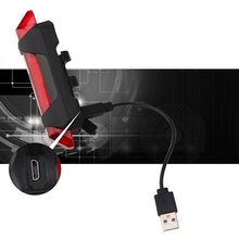 将图片加载到图库查看器，Bicycle Rear LED Tail Light USB Rechargeable Mountain Bike Lamp Waterproof Headlight Front And Rear Bicycle Light Scooter Light  LED Head Back Cycling Flashing Safety Warning Lamp
