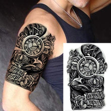 Load image into Gallery viewer, Big Black Tiger Tattoos Waterproof Leopard Tatoos Large Monster Body Arm Legs Tattoo Cool Tiger Face Temporary Tattoos For Women Men
