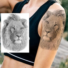 Load image into Gallery viewer, Big Black Tiger Tattoos Waterproof Leopard Tatoos Large Monster Body Arm Legs Tattoo Cool Tiger Face Temporary Tattoos For Women Men
