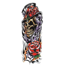 Load image into Gallery viewer, Big Realistic Tiger Tattoo Waterproof Temporary Dragon Flower Sticker Full Arm Large Size Sleeve Big Luxury Design For Mens

