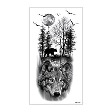 将图片加载到图库查看器，Big Tiger Lion Waterproof Temporary Sticker Tattoo Arm Legs Fake Tattoo Stickers For Adults Realistic Luxury Design For Mens Womens
