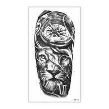 将图片加载到图库查看器，Big Tiger Lion Waterproof Temporary Sticker Tattoo Arm Legs Fake Tattoo Stickers For Adults Realistic Luxury Design For Mens Womens
