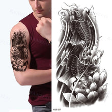 将图片加载到图库查看器，Big Tiger Lion Waterproof Temporary Sticker Tattoo Arm Legs Fake Tattoo Stickers For Adults Realistic Luxury Design For Mens Womens
