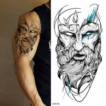将图片加载到图库查看器，Big Tiger Lion Waterproof Temporary Sticker Tattoo Arm Legs Fake Tattoo Stickers For Adults Realistic Luxury Design For Mens Womens
