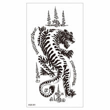 将图片加载到图库查看器，Big Tiger Lion Waterproof Temporary Sticker Tattoo Arm Legs Fake Tattoo Stickers For Adults Realistic Luxury Design For Mens Womens
