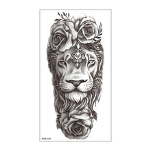 将图片加载到图库查看器，Big Tiger Lion Waterproof Temporary Sticker Tattoo Arm Legs Fake Tattoo Stickers For Adults Realistic Luxury Design For Mens Womens
