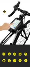 Load image into Gallery viewer, Bike Bag Frame Front Top Tube Waterproof Hard Shell Cycling Bag Touch Screen Phone Case Bicycle Accessories Bike Phone Mount Bag Cycling Waterproof Front Frame Top Tube Handlebar Bag With Touch Screen Holder Case
