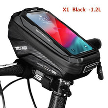 Load image into Gallery viewer, Bike Bag Frame Front Top Tube Waterproof Hard Shell Cycling Bag Touch Screen Phone Case Bicycle Accessories Bike Phone Mount Bag Cycling Waterproof Front Frame Top Tube Handlebar Bag With Touch Screen Holder Case
