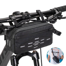 Load image into Gallery viewer, Bike Bag Front Bicycle Portable Handlebar Multi-purpose Large Capacity Backpack Road Cycling Frame Tube Bag Bike Handlebar Bag Front Frame Bag Bike Basket Storage Bag Bicycle Top Tube Bag Lightweight With Shoulder Straps For Road Mountain Bike Cycling
