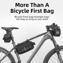 Load image into Gallery viewer, Bike Bag Front Bicycle Portable Handlebar Multi-purpose Large Capacity Backpack Road Cycling Frame Tube Bag Bike Handlebar Bag Front Frame Bag Bike Basket Storage Bag Bicycle Top Tube Bag Lightweight With Shoulder Straps For Road Mountain Bike Cycling
