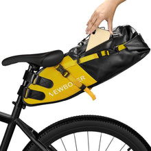 将图片加载到图库查看器，Bike Bag Waterproof Large Capacity Bicycle Bag Cycling Foldable Road Trunk Bike Packing Large Bike Bags Waterproof Bike Bag Under Seat Roll Up Cycling Rear Tail Pack Black 13L

