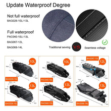 将图片加载到图库查看器，Bike Bag Waterproof Large Capacity Bicycle Bag Cycling Foldable Road Trunk Bike Packing Large Bike Bags Waterproof Bike Bag Under Seat Roll Up Cycling Rear Tail Pack Black 13L
