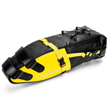 将图片加载到图库查看器，Bike Bag Waterproof Large Capacity Bicycle Bag Cycling Foldable Road Trunk Bike Packing Large Bike Bags Waterproof Bike Bag Under Seat Roll Up Cycling Rear Tail Pack Black 13L
