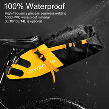 将图片加载到图库查看器，Bike Bag Waterproof Large Capacity Bicycle Bag Cycling Foldable Road Trunk Bike Packing Large Bike Bags Waterproof Bike Bag Under Seat Roll Up Cycling Rear Tail Pack Black 13L
