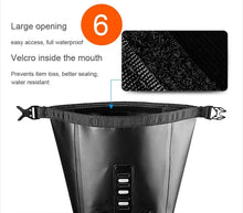 将图片加载到图库查看器，Bike Bag Waterproof Large Capacity Bicycle Bag Cycling Foldable Road Trunk Bike Packing Large Bike Bags Waterproof Bike Bag Under Seat Roll Up Cycling Rear Tail Pack Black 13L
