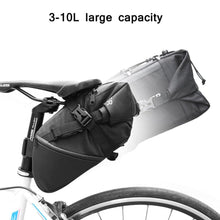 将图片加载到图库查看器，Bike Bag Waterproof Large Capacity Bicycle Bag Cycling Foldable Road Trunk Bike Packing Large Bike Bags Waterproof Bike Bag Under Seat Roll Up Cycling Rear Tail Pack Black 13L

