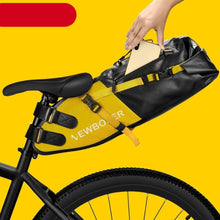 将图片加载到图库查看器，Bike Bag Waterproof Large Capacity Bicycle Bag Cycling Foldable Road Trunk Bike Packing Large Bike Bags Waterproof Bike Bag Under Seat Roll Up Cycling Rear Tail Pack Black 13L
