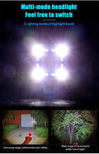 Load image into Gallery viewer, Bike Bell 4 Lamp Cycling Light 1200mAh Electric Horn Waterproof USB Charging Loud Alarm Security Bicycle Bell Bright Eyes Fully Waterproof Lumen Rechargeable Mountain Road Bike Headlight
