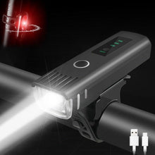 Load image into Gallery viewer, Bike Flashlight For Bicycle Anti-glare Smart Bike Light USB Rechargeable Front Rear Lamp Cycling Headlight Bike Light Set USB Rechargeable Bicycle Front Headlight Taillight 4 Light Modes Led Headlight
