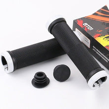 Load image into Gallery viewer, Bike Handlebar Cover Grips Anti-Slip Mountain Road Cycling Bike Bicycle Smooth Soft Rubber Handle Grip Lock Bar Non-Slip-Rubber Bicycle Handle Grip With Aluminum Lock Rubber Comfortable Bike Grips
