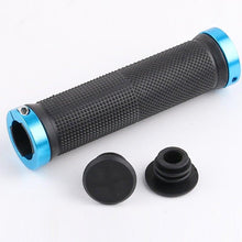 Load image into Gallery viewer, Bike Handlebar Cover Grips Anti-Slip Mountain Road Cycling Bike Bicycle Smooth Soft Rubber Handle Grip Lock Bar Non-Slip-Rubber Bicycle Handle Grip With Aluminum Lock Rubber Comfortable Bike Grips
