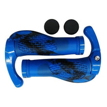 Load image into Gallery viewer, Bike Handlebar Ergonomics Bicycle Grips Bar Ends Plugs Grips Comfortable Bike Handle Grips Ergonomic Bike Grips Shock Absorption Mountain Bike Grips Non-Slip Bicycle Grips Aluminum Alloy Rings For Bicycle
