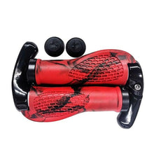 Load image into Gallery viewer, Bike Handlebar Ergonomics Bicycle Grips Bar Ends Plugs Grips Comfortable Bike Handle Grips Ergonomic Bike Grips Shock Absorption Mountain Bike Grips Non-Slip Bicycle Grips Aluminum Alloy Rings For Bicycle
