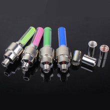 Load image into Gallery viewer, Bike Light Road Bike LED Tire Valve Caps Wheel Spokes Flash Tyre Wheel Valve Stem Cap Light For Car Bike Bicycle Motorcycle Automatic Wheel Spoke Light Tire Lights Lamp Bulb Car Accessories For Riding At Night

