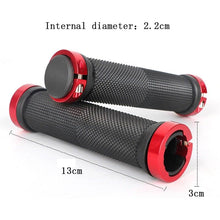 Load image into Gallery viewer, Bike Road Cycling Bicycle Handlebar Cover Grips Soft Rubber Anti-Slip Bike Handle Grip Lock Bar Non-Slip-Rubber Bicycle Handle Grip With Aluminum Lock Bike Grip For Scooter Cruiser Tricycle Wheel Chair Mountain Road Urban Foldable Bike
