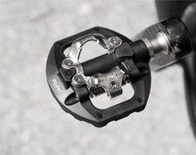 Load image into Gallery viewer, Bike self-locking pedal nylon DU+3 pilin bearing Mountain Clipless Bike bicycle Pedal Cleats pedal bicycle Mountain Bike CNC Die-Cast Aluminum Sealed Pedals With Cleats Dual Platform Clipless Pedals For Mountain Bike Easy Clip In And Out
