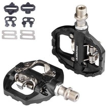 Load image into Gallery viewer, Bike self-locking pedal nylon DU+3 pilin bearing Mountain Clipless Bike bicycle Pedal Cleats pedal bicycle Mountain Bike CNC Die-Cast Aluminum Sealed Pedals With Cleats Dual Platform Clipless Pedals For Mountain Bike Easy Clip In And Out
