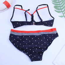 Load image into Gallery viewer, Bikini New 2 Piece Women Swimsuit Women's High Waist Bikini Set Fashion Puff Sleeve Swimwear Set Bathing Suits Solid Color Short Puff Sleeve Summer High Waist Cut Backless Bathing Suit Beachwear
