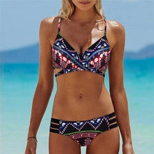 Load image into Gallery viewer, Bikini Pad Push Up Swimwear Women Swimsuit Bath Suit Bikini Set Beachwear Two Piece Costume Summer Bikini Women's Push Up Bathing Suits Swimsuits Halter Bandage Two Piece Bikini
