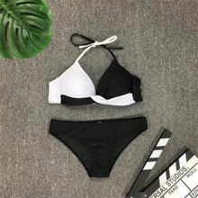 Load image into Gallery viewer, Bikini Pad Push Up Swimwear Women Swimsuit Bath Suit Bikini Set Beachwear Two Piece Costume Summer Bikini Women's Push Up Bathing Suits Swimsuits Halter Bandage Two Piece Bikini
